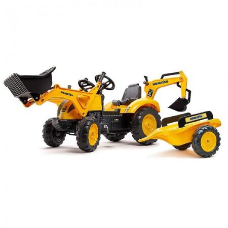Image of Falk Komatsu WB93R backhoe loader ride on