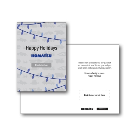 Image of Construction custom imprint holiday cards