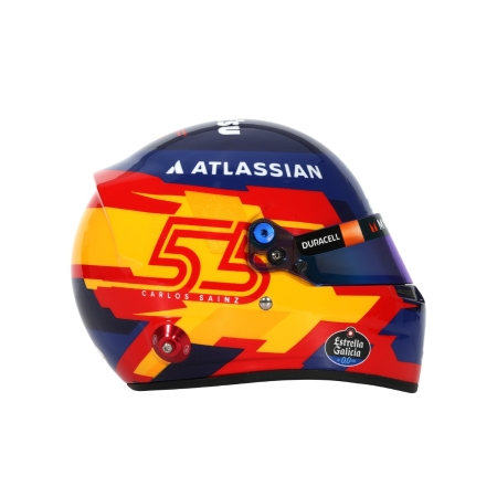 Image of 2025 Carlos Sainz 1:2 Bell mini helmet